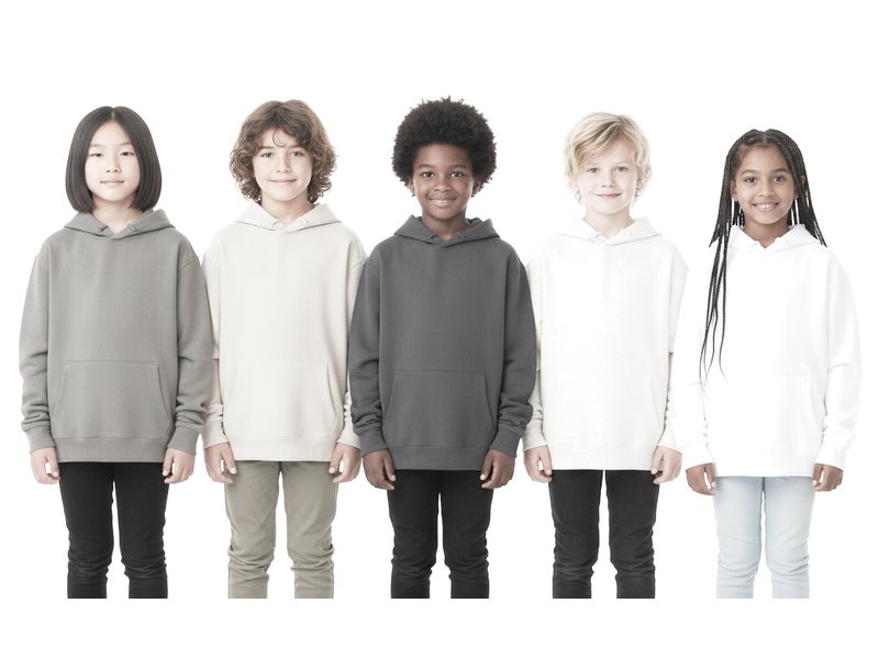 Custom Kids Oversized Drop-Shoulder Heavyweight Hoodie — Wholesale & Private Label (BW430303) — colourway 3
