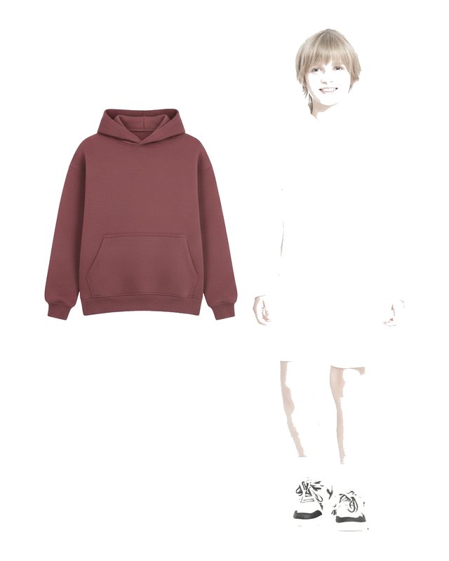 Custom Kids Oversized Drop-Shoulder Heavyweight Hoodie — Wholesale & Private Label (BW430303) — colourway 11