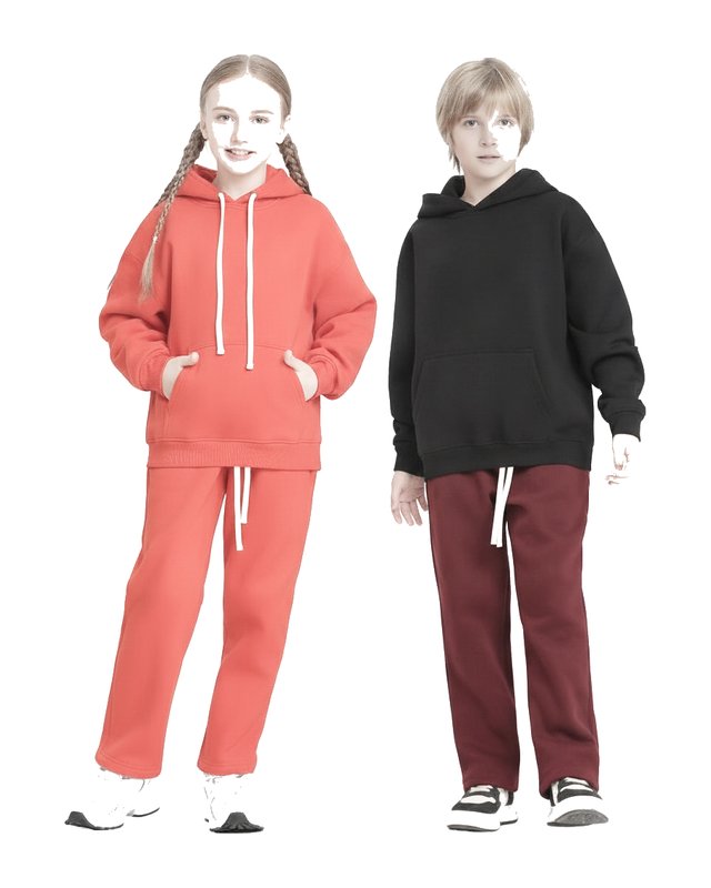 Custom Kids Oversized Drop-Shoulder Heavyweight Hoodie — Wholesale & Private Label (BW430303) — colourway 16