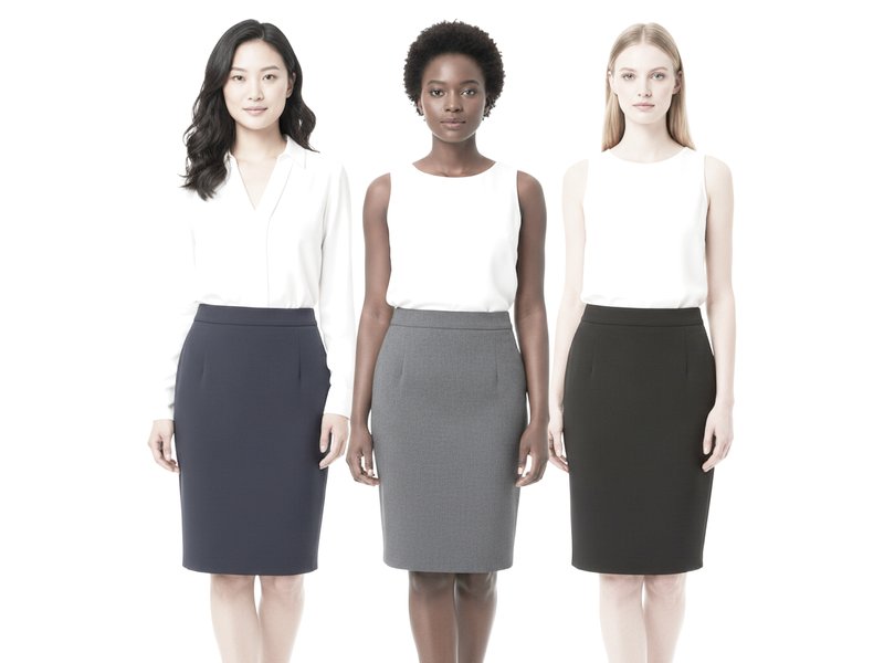 Custom Women's Business Skirt — Wholesale & Private Label (158)