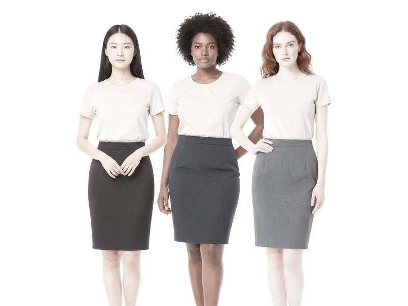 Custom Women's Business Skirt — Wholesale & Private Label (158) — colourway 3