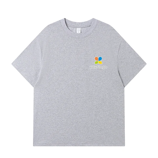 9009 patterned gray T-shirt