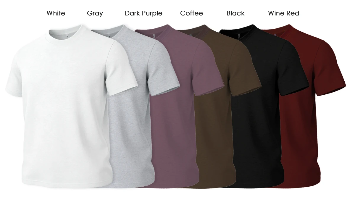 9026 100% cotton loose casual T-shirt color lineup