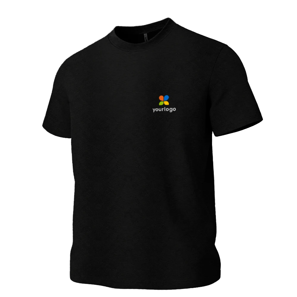 Black minimalist streetwear T-shirt featuring a delicate flower and butterfly logo, honoring Ernő Rubik. Crafted from wash-resistant tech fabric, it blends computer graphics and holography aesthetics. Ideal for casual wear, this durable, modern design combines artistic elegance with futuristic style in a sleek, color-black finish.