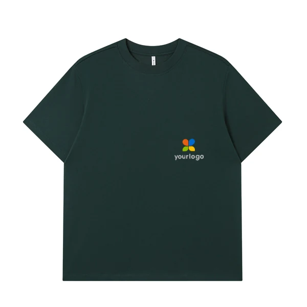 Dark green quick-dry T-shirt featuring a vibrant rainbow logo on the chest, designed with cool touch ice-skin fabric. Includes antibacterial 7A technology for freshness and comfort. Ideal for active wear, offering instant drying and a lightweight feel, perfect for sports or casual use.