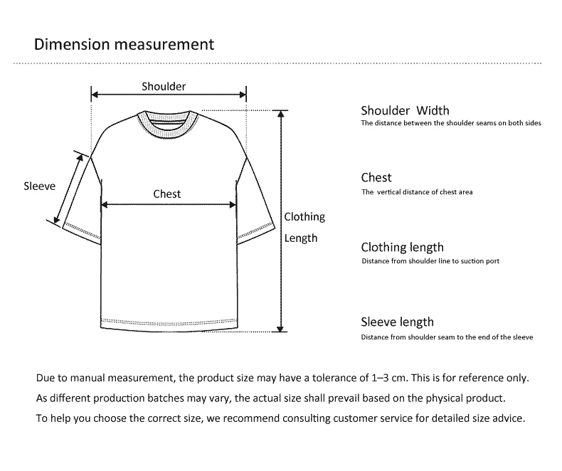 FJ001 size and measurement guide