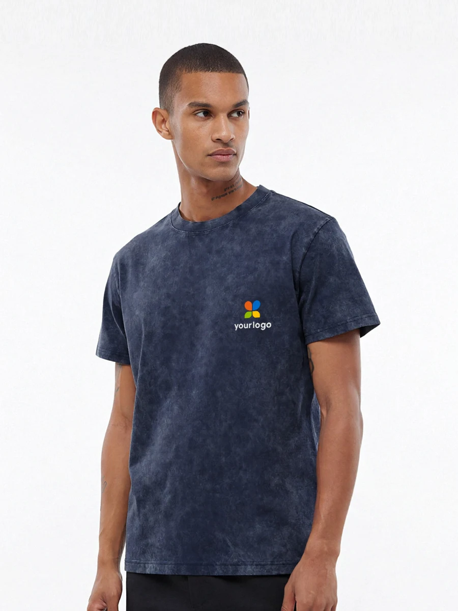 Sapphire Blue Custom Logo High Gram Cotton