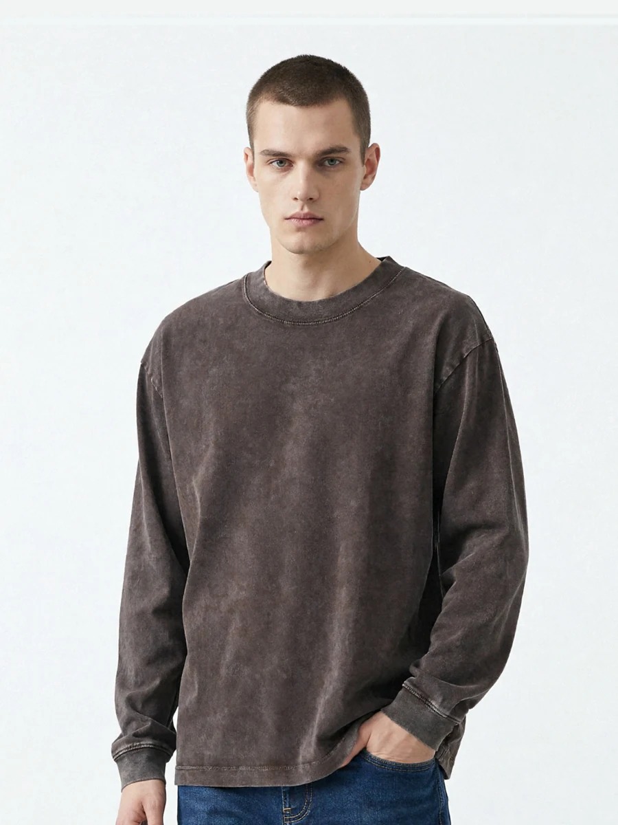 Coffee Brown Model Fitting Front Boy
