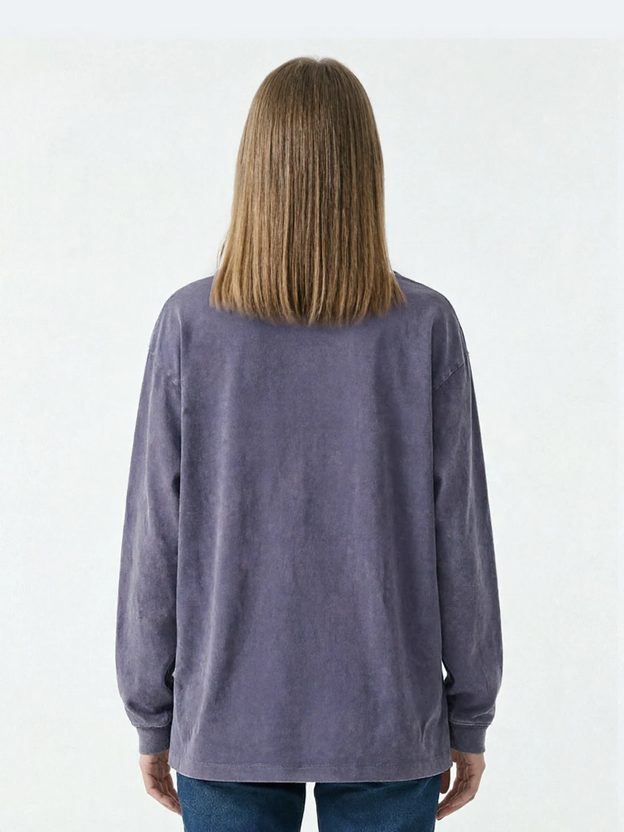 Purple Model Fitting Back Girl