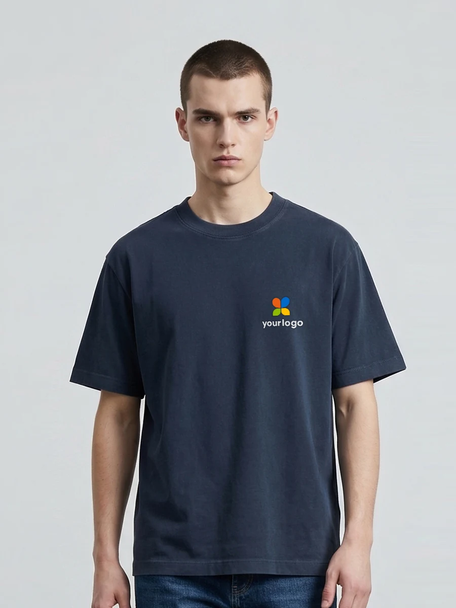 Dark Blue Customize Print Washed Vintage