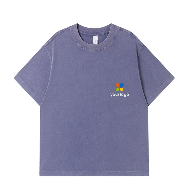 Purple Logo Print Uv Resistant Pure Cotton